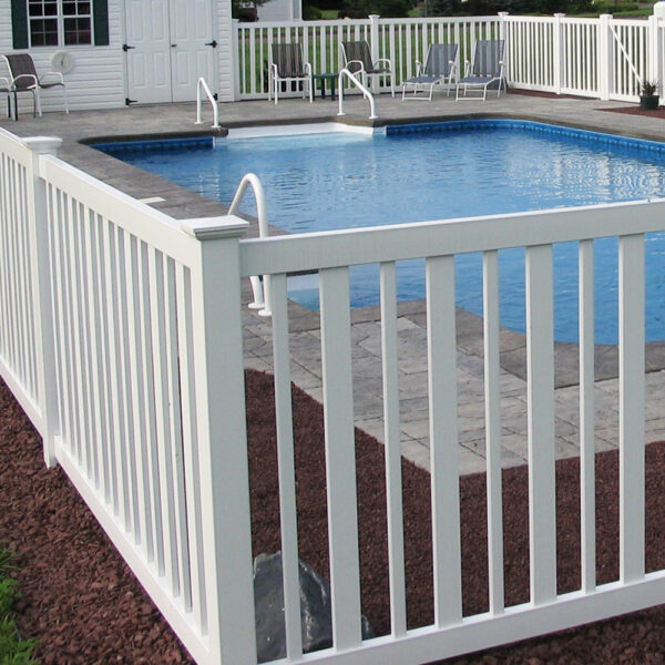 Cargill white vinyl pool fence main photo