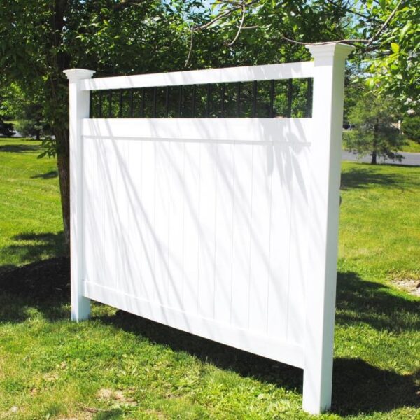 Townsend white vinyl privacy fence single panel