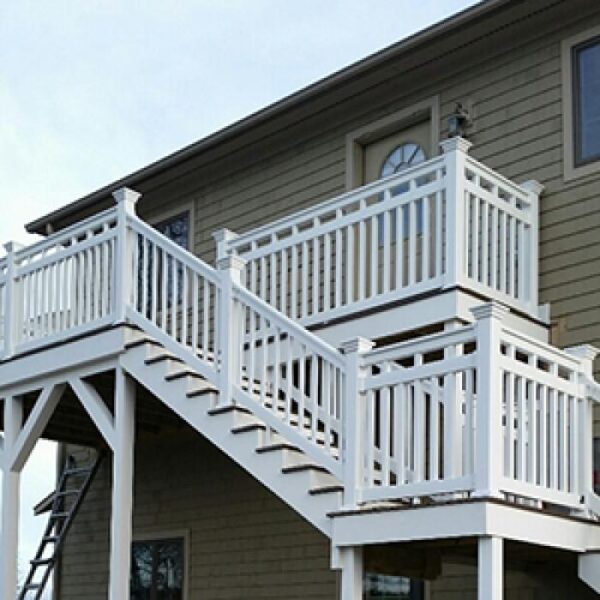 Dorset white vinyl stair railing