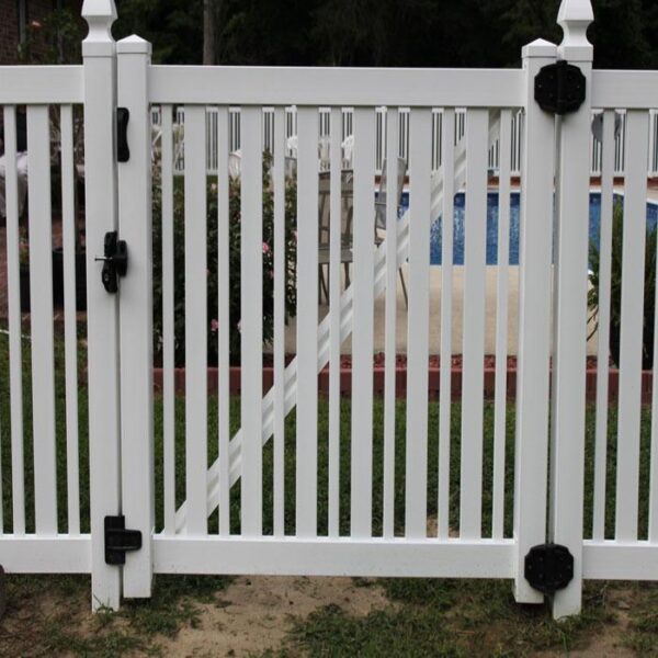 Austell white vinyl pool gate