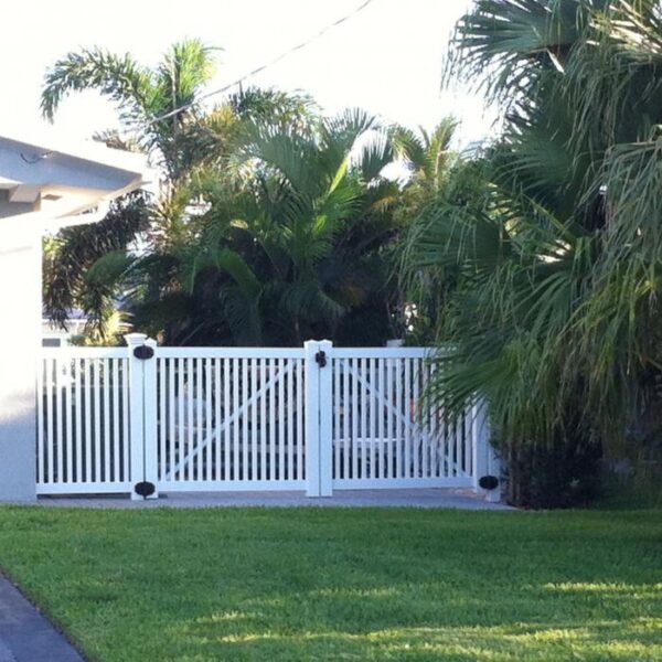 Harwich white vinyl pool fence gates